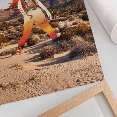 Decoratieve poster Figuur in een woestijnachtig surrealistisch motief