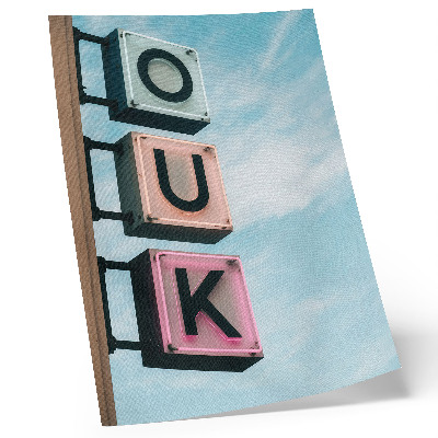 Decoratieve poster Neonletters pastelkleuren moderniteit