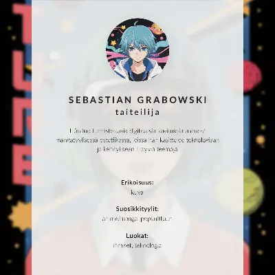 Wandposter modern personage met VR-bril