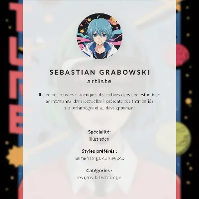 Wandposter modern personage met VR-bril