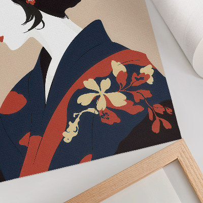 Poster Stijlvolle vrouw in traditionele kleding