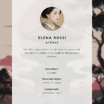 Decoratieve poster Pagode, boom, berg, vrede, harmonie