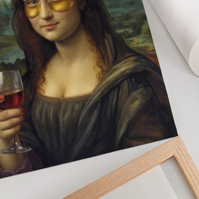 Wandposter Gele bril, rode wijn, renaissanceportret