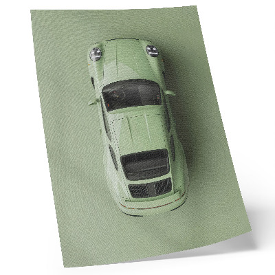 Wandposter Een moderne auto in een groene tint.