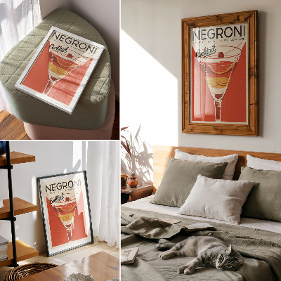 Poster Cocktailafbeeldingen in retrostijl, elegantie en nostalgie.
