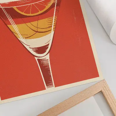 Cocktailposter in retrostijl met een elegante en nostalgische uitstraling