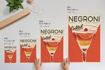 Poster Cocktailafbeeldingen in retrostijl, elegantie en nostalgie.