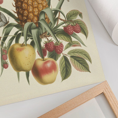 Wandposter Klassieke stijl met fruit, bladeren en een harmonieus natuurbeeld.