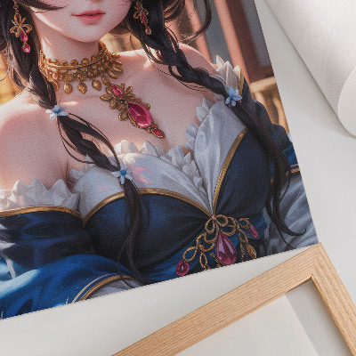 Decoratieve poster Fantasieportret van een vrouw met sieraden