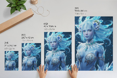 Decoratieve poster Fantastische sfeer, magische figuur, ijskristallen