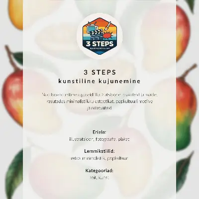 Poster sinaasappelsap op het terras met retro-sfeer