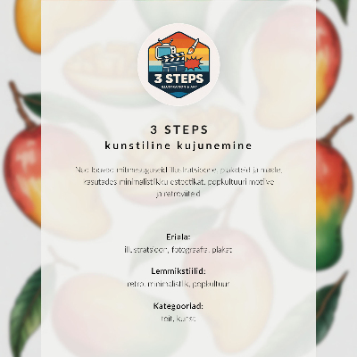 Poster Sinaasappelsap op het terras, retro-sfeer