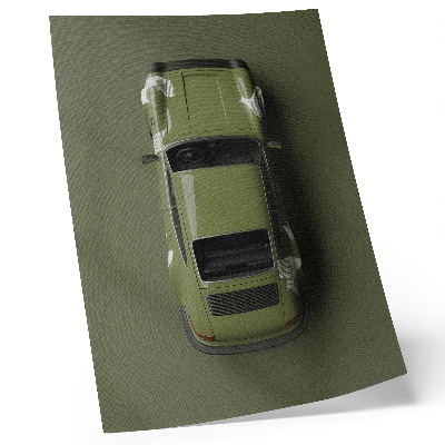 Poster Elegante groene auto, minimalistisch en eenvoudig.