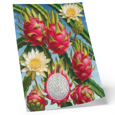 Decoratieve poster Exotische vruchten, cactussen, hemel, heldere kleuren