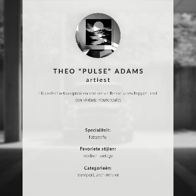 Wandposter Sportwagen groene woestijn zonsondergang