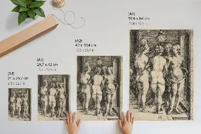 Vier naakte vrouwen van Albrecht Dürer decoratieve poster