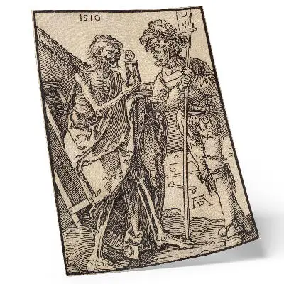 Dood en Lansquenet (1510) van Albrecht Dürer decoratieve poster