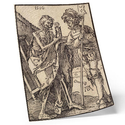 Decoratieve poster Dood en Lansquenet (1510) van Albrecht Dürer