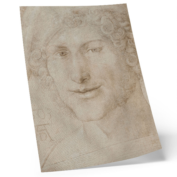 Wandposter Hoofd van een jongeman (1503) van Albrecht Dürer