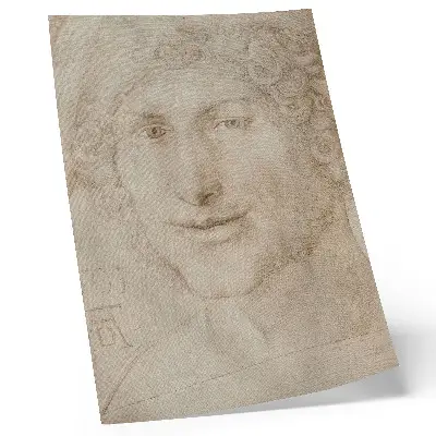 Wandposter Hoofd van een jongeman uit 1503 van Albrecht Dürer
