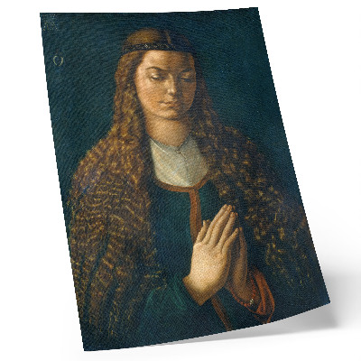 Wandposter Portret van een jonge vrouw met los haar, 1497, van Albrecht Dürer