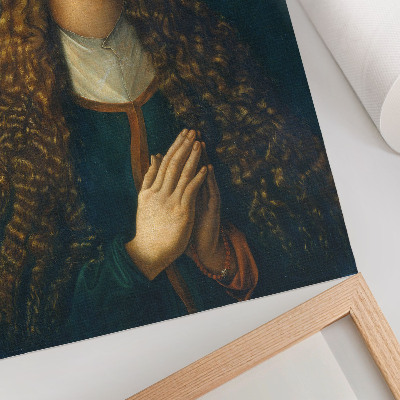 Wandposter Portret van een jonge vrouw met los haar, 1497, van Albrecht Dürer