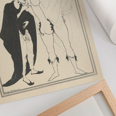 Poster Het onderzoek van de heraut, gebaseerd op Aristophanes' Lysistrata, door Aubrey Beardsley