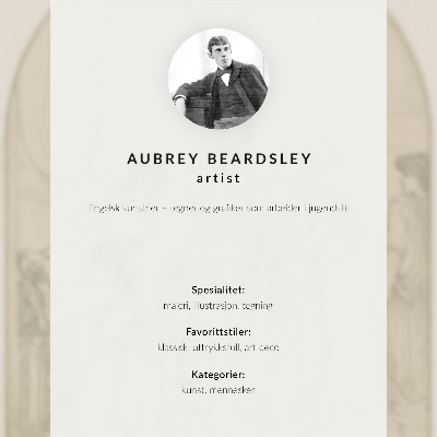Wandposter Paneel van Aubrey Vincent Beardsley