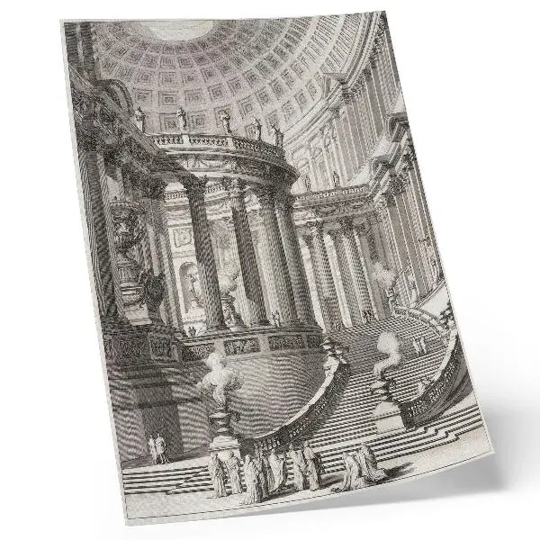 Decoratieve poster van Oude Tempel door Giovanni Battista Piranesi