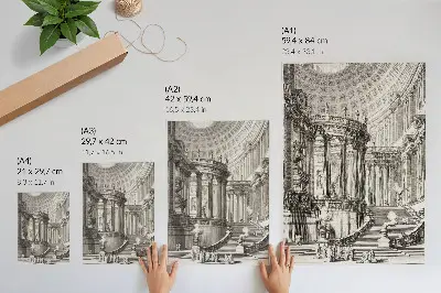 Decoratieve poster van Oude Tempel door Giovanni Battista Piranesi