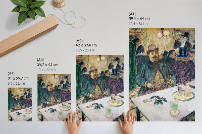 Poster Meneer Boileau in het café (1893) – een schilderij in hoge resolutie van Henri de Toulouse-Lautrec