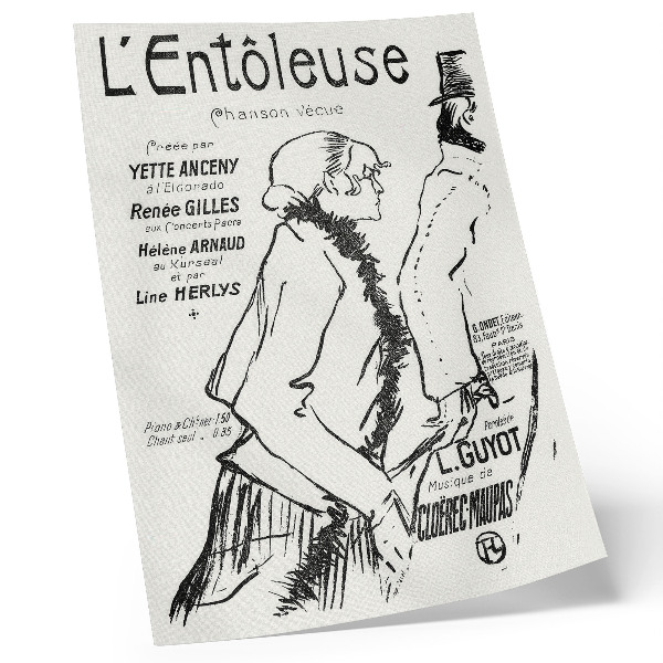 Wandposter Arme straatloper! (1893) gravure van Henri de Toulouse-Lautrec