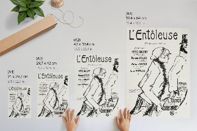 Wandposter Arme straatloper! (1893) gravure van Henri de Toulouse-Lautrec