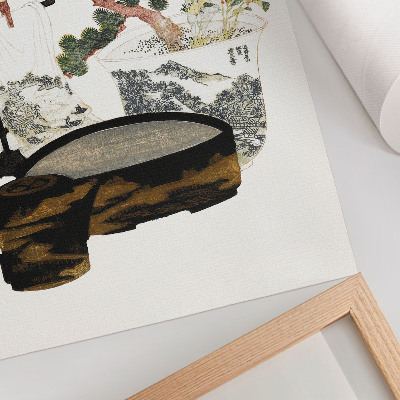 Decoratieve poster Katsushiki Hokusai's theetafel (1822) - vintage Japanse houtsnede