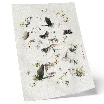 Decoratieve poster Vlinders en motten van Hokusai (1830-1850)