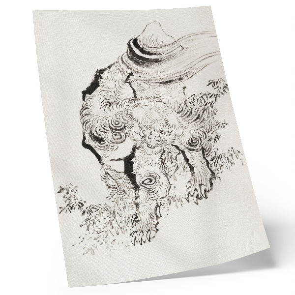 Wandposter De Japanse tijger van Hokusai, schetsalbum (1760-1849)
