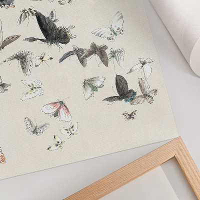 Poster De vlinders en motten van Hokusai