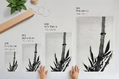 Decoratieve poster Bamboe van Katsushika Hokusai in vintage Japanse schilderkunst
