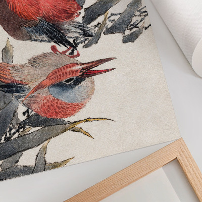 Decoratieve poster Vogels van Katsushika Hokusai uit het schetsalbum (1814), vintage Japanse houtsneden