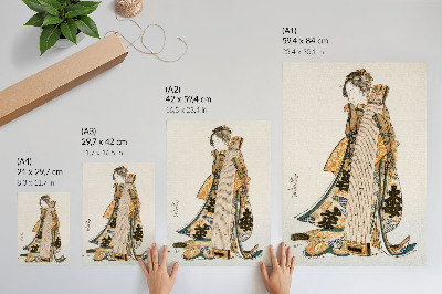 Decoratieve poster Japanse Hokusai (1760-1849) in vintage ukiyo-e-stijl