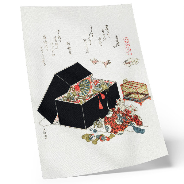 Wandposter Hokusai's Japanse sieradendoos (1822)
