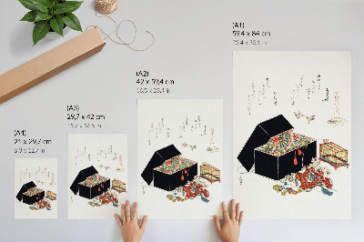 Wandposter Hokusai's Japanse sieradendoos (1822)