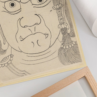 Decoratieve poster Fudō Myōō-masker, Katsushika Hokusai School