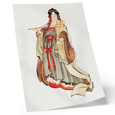 Decoratieve poster Benten (Godin van de Liefde) (18e-19e eeuw), een illustratie van een Japanse vrouw uit het stenen tijdperk door Katsushika Hokusai