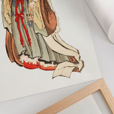 Decoratieve poster Benten (Godin van de Liefde) (18e-19e eeuw), een illustratie van een Japanse vrouw uit het stenen tijdperk door Katsushika Hokusai