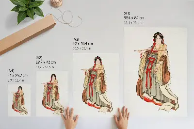 Decoratieve poster Benten Godin van de Liefde van Katsushika Hokusai