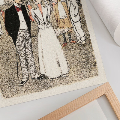Wandposter Het Eeuwige Trio (1899) – gravure van Théophile Alexandre Steinlen