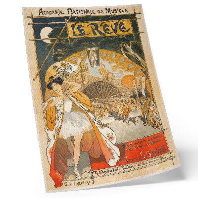 Poster De Droom (1891) van Théophile Alexandre Steinlen