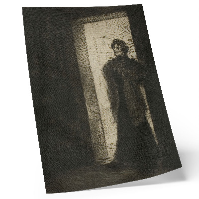 Decoratieve poster Op de drempel door Théophile-Alexandre Pierre Steinlen