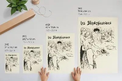 Wandposter Les Blanchisseuses van Théophile Alexandre Steinlen